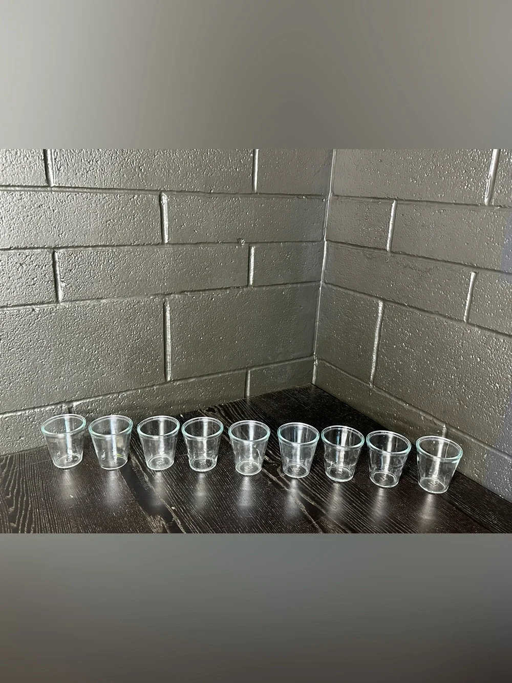 Clear Glass Tumbler Set - Minimalist Home Dining Glassware lot of 9 - Picture 2 of 5